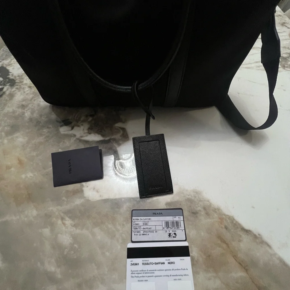Prada Black Leather Briefcase - Picture 3 of 7